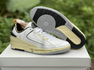 Authentic Off-White x Air Jordan 2 Low White/Black