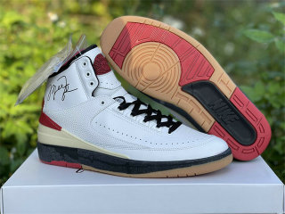 Authentic Air Jordan 2 White/Red/Black