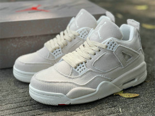 Authentic Air Jordan 4 WMNS “Canvas” GS