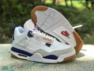 Authentic Nike SB x Air Jordan 4 GS White/Royal Blue