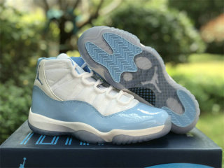 Authentic Air Jordan 11 White/Light Blue