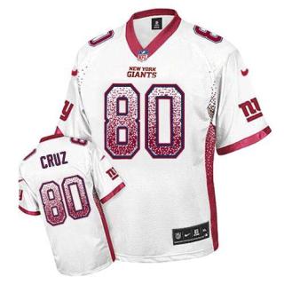 Nike New York Giants #80 Victor Cruz White Men's Stitched NFL Elite Drift Fashion Jersey