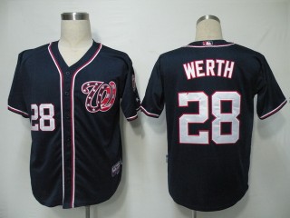 Washington Nationals #28 Jayson Werth Navy Blue Cool Base Stitched MLB Jersey