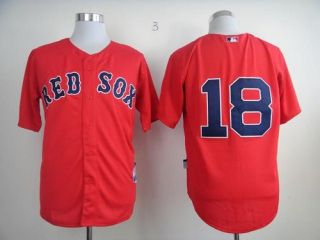 Boston Red Sox #18 Shane Victorino Red Cool Base Stitched MLB Jersey