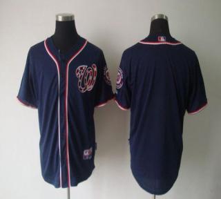 Washington Nationals Blank Navy Blue Cool Base Stitched MLB Jersey