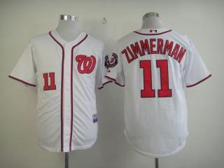 Washington Nationals #11 Zimmerman Ryan White Stitched MLB Jersey