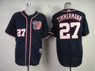 Washington Nationals #27 Jordan Zimmermann Navy Blue Cool Base Stitched MLB Jersey