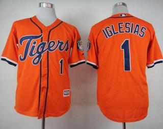 Detroit Tigers #1 Jose Iglesias Orange Cool Base Stitched MLB Jersey