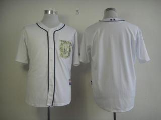 Detroit Tigers Blank White USMC Cool Base Stitched MLB Jersey