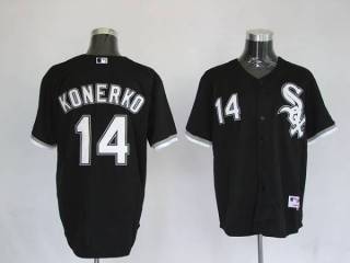 Chicago White Sox -14 Paul Konerko Stitched Black MLB Jersey