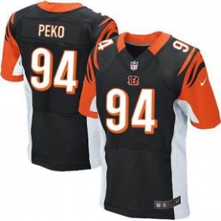Cincinnati Bengals -94 Domata Peko Black Team Color NFL Elite Jersey