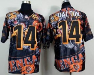 Nike Cincinnati Bengals -14 Andy Dalton Team Color NFL Fanatical Version Jersey
