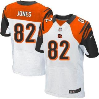 Nike Bengals -82 Marvin Jones White Men's Stitched NFL Elite Jersey