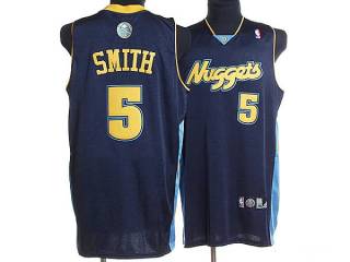 Denver Nuggets -5 JR Smith Stitched Dark Blue NBA Jersey