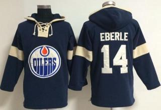 Edmonton Oilers -14 Jordan Eberle Dark Blue Pullover NHL Hoodie