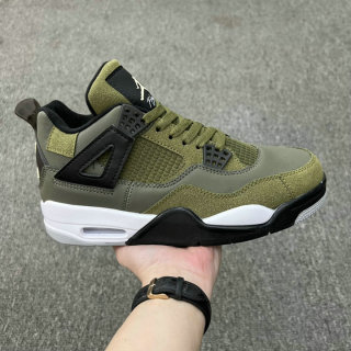 Perfect Air Jordan 4 Retro GS Olive Canvas