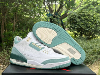 Authentic Air Jordan 3 White/Grayish Green