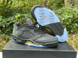 Authentic Air Jordan 5 Low GS Black/Gold