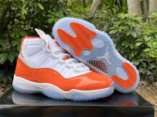 Authentic Air Jordan 11 Orange/White