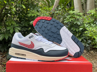 Authentic Nike Air Max 1 White/Red/Dark Blue