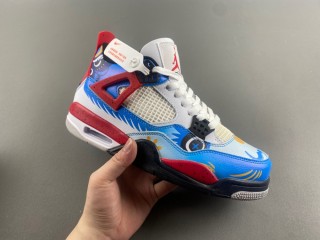 Authentic Air Jordan 4 GS Blue/White/Red