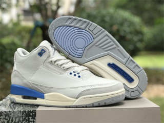 Authentic Air Jordan 3 White/Hydrogen Blue