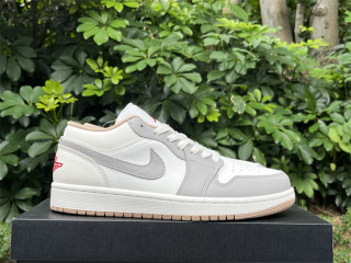 Authentic Air Jordan 1 Low GS Gree/Sail/Grey/Red