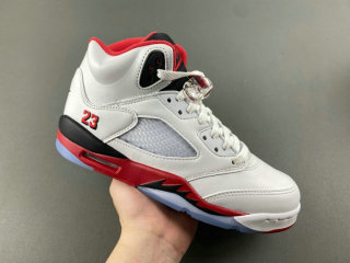 Authentic Air Jordan 5 Low GS “Fire Red Black Tongue”
