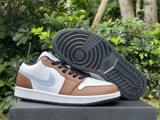 Authentic Air Jordan 1 Low GS Blue Grey/White