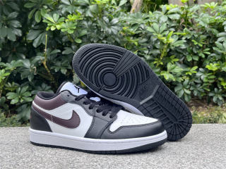 Authentic Air Jordan 1 Low GS White/Brown/Black