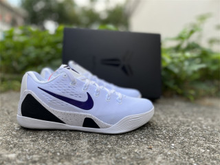Authentic Nike Kobe 9 Elite Low EM Protro White/Purple