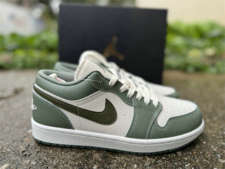 Authentic Air Jordan 1 Low OG GS White/Green