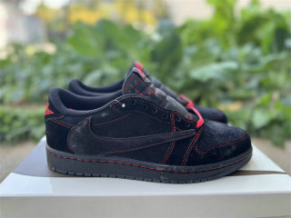 Authentic Travis Scott x Air Jordan 1 Low GS Red/Black