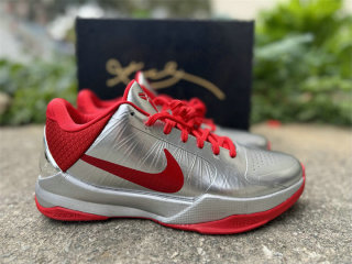 Authentic Caitlin Clark x Nike Kobe 5 Protro Silver/Red
